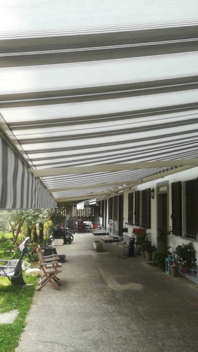 tenda barra quadra metri 18 per sporgenza 350 doppio motore - MARIOTENDE